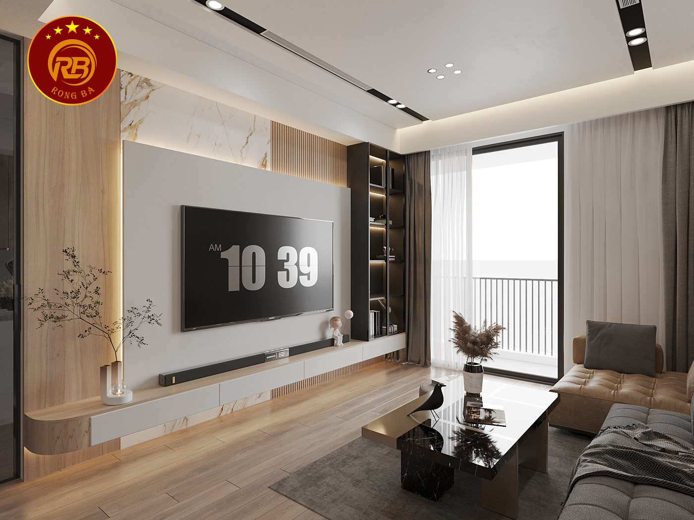 thiết kế nội thất phòng khách chung cư 14