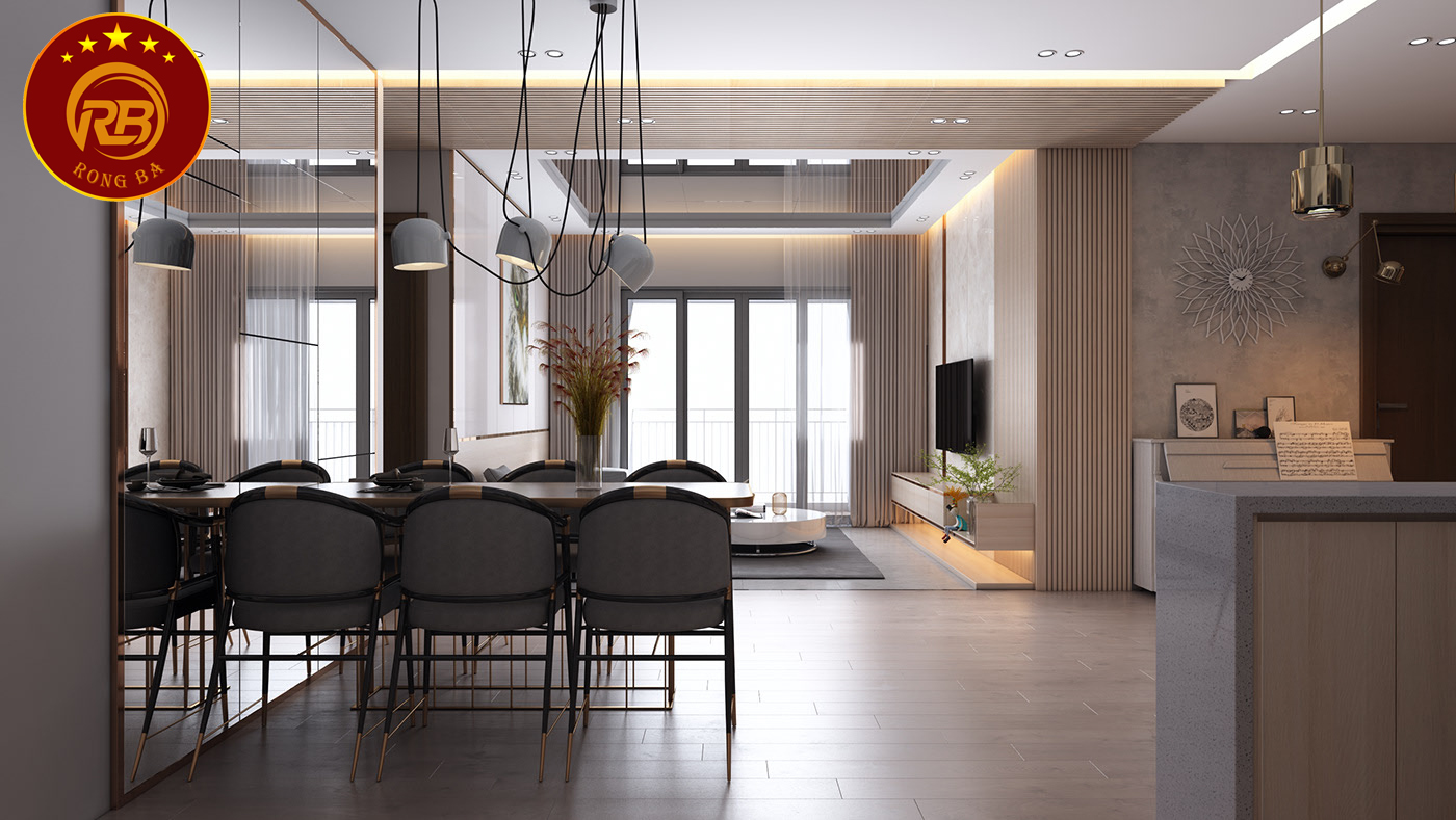thiết kế nội thất phòng khách chung cư 16