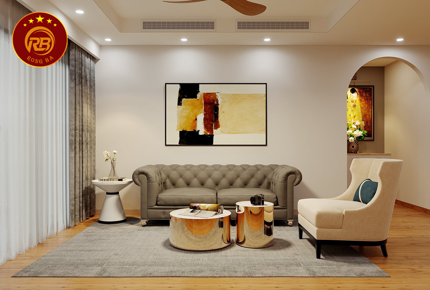 thiết kế nội thất phòng khách chung cư 18