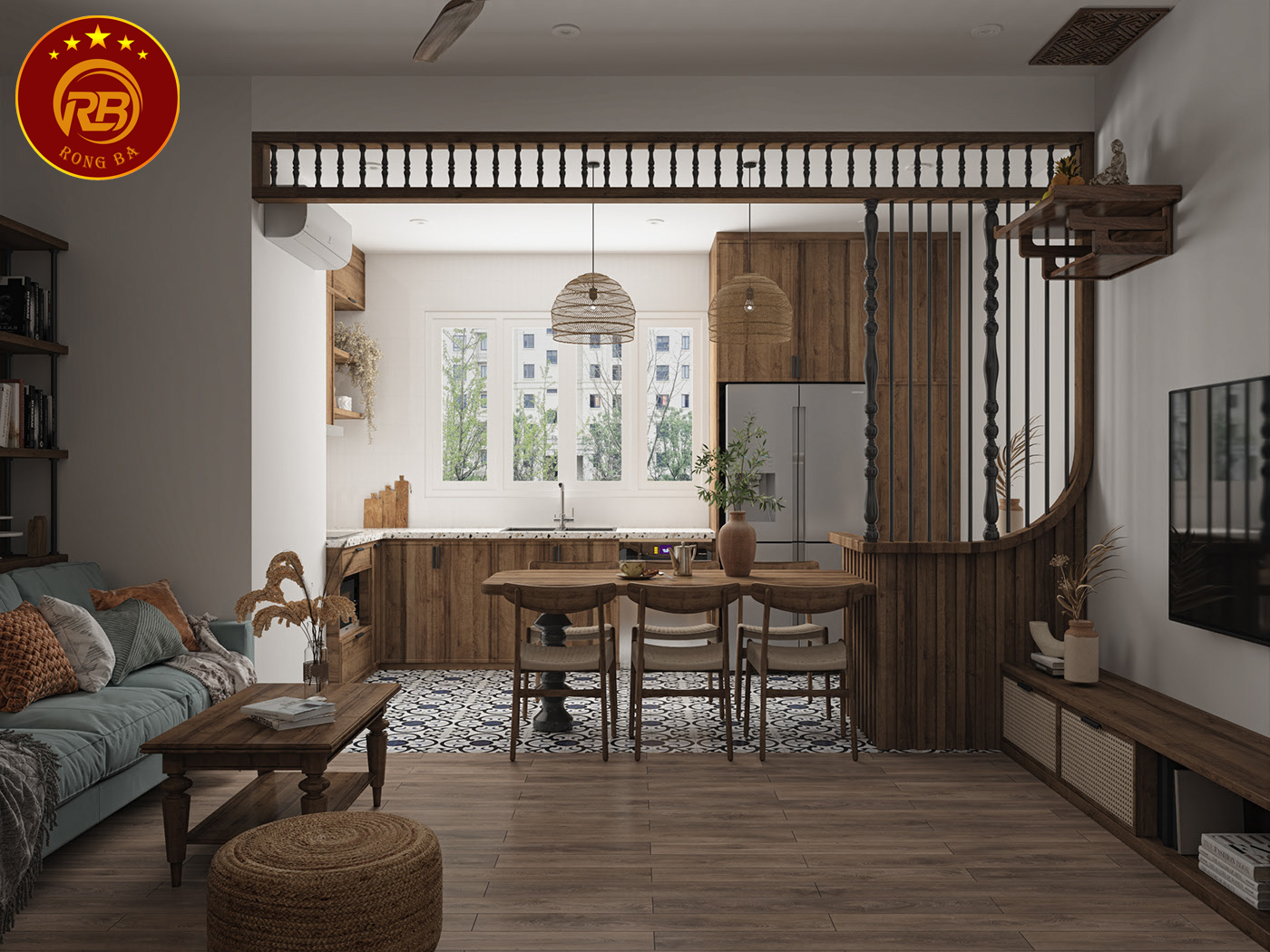 thiết kế nội thất phòng khách chung cư 23