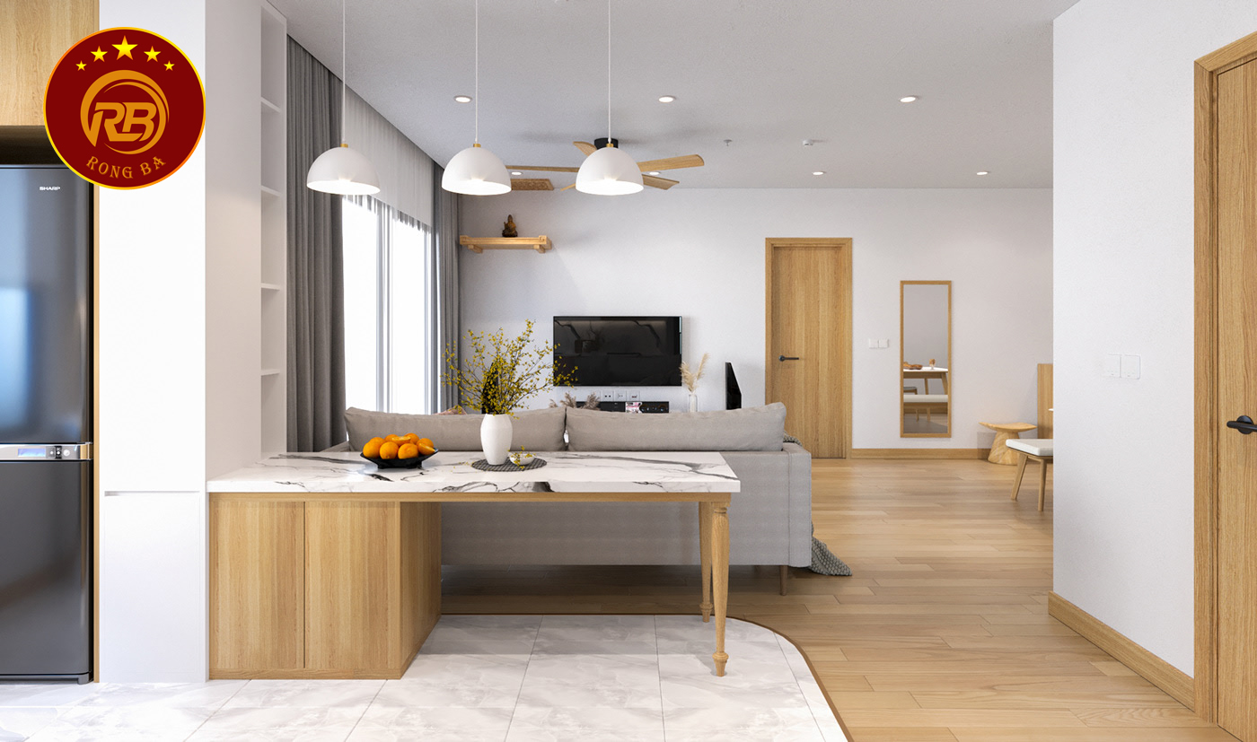 thiết kế nội thất phòng khách chung cư 3