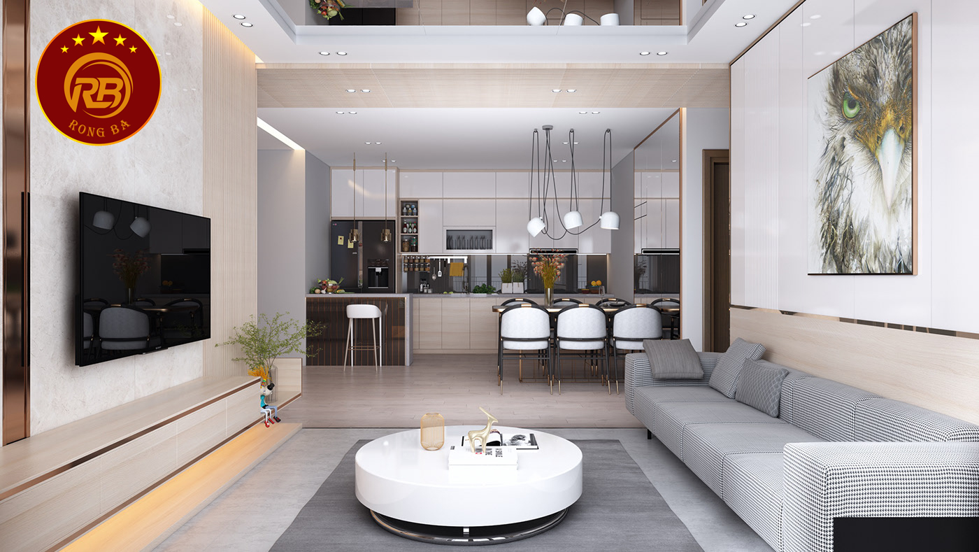thiết kế nội thất phòng khách chung cư 4