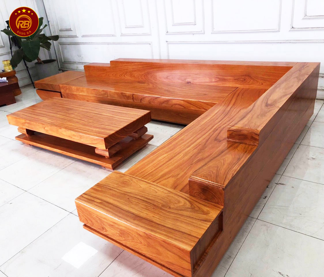 Thiết kế sofa gỗ hương đỏ cao cấp giá xưởng