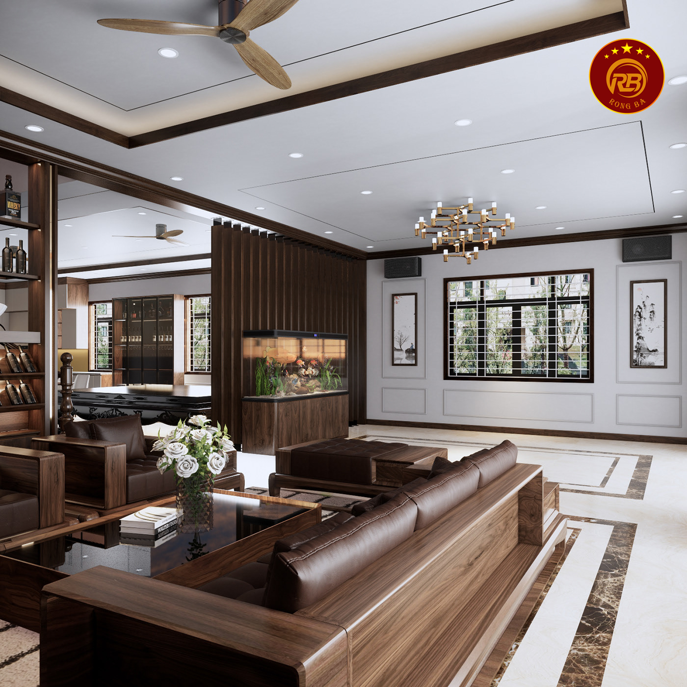 bàn ghế gỗ óc chó 109