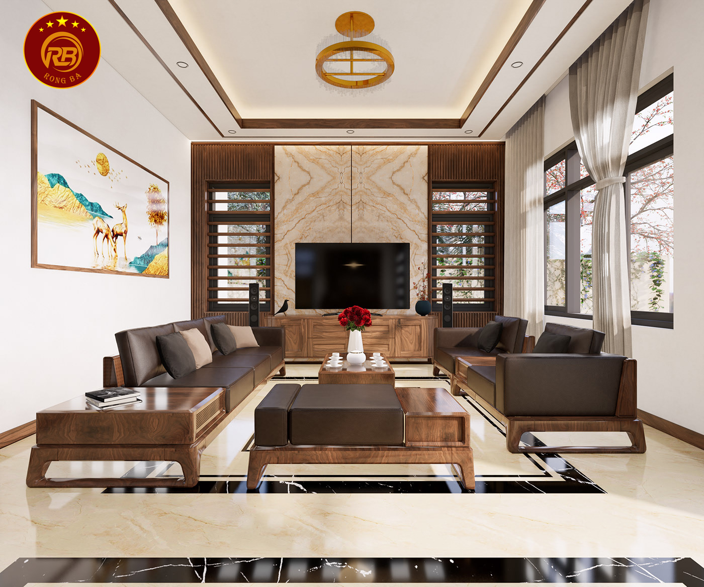 bàn ghế gỗ óc chó 113