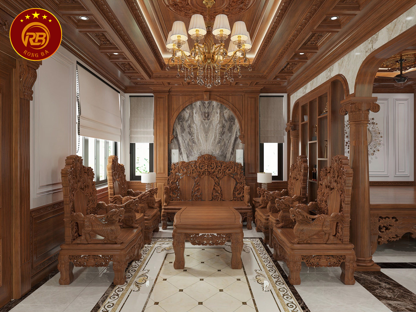 bàn ghế gỗ óc chó 114
