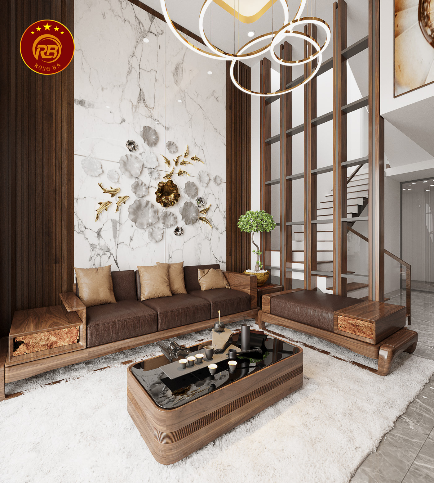 bàn ghế gỗ óc chó 120