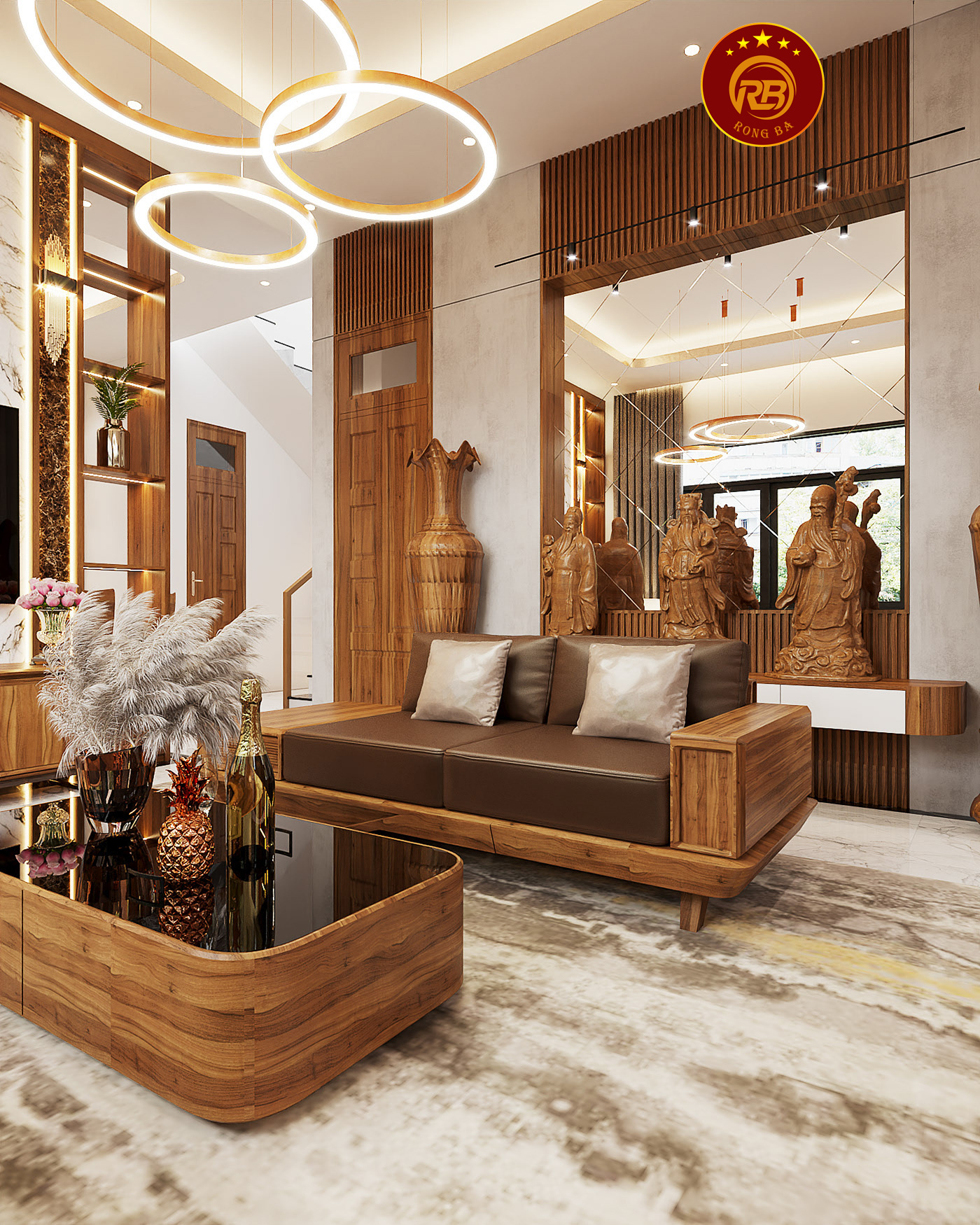 bàn ghế gỗ óc chó 125