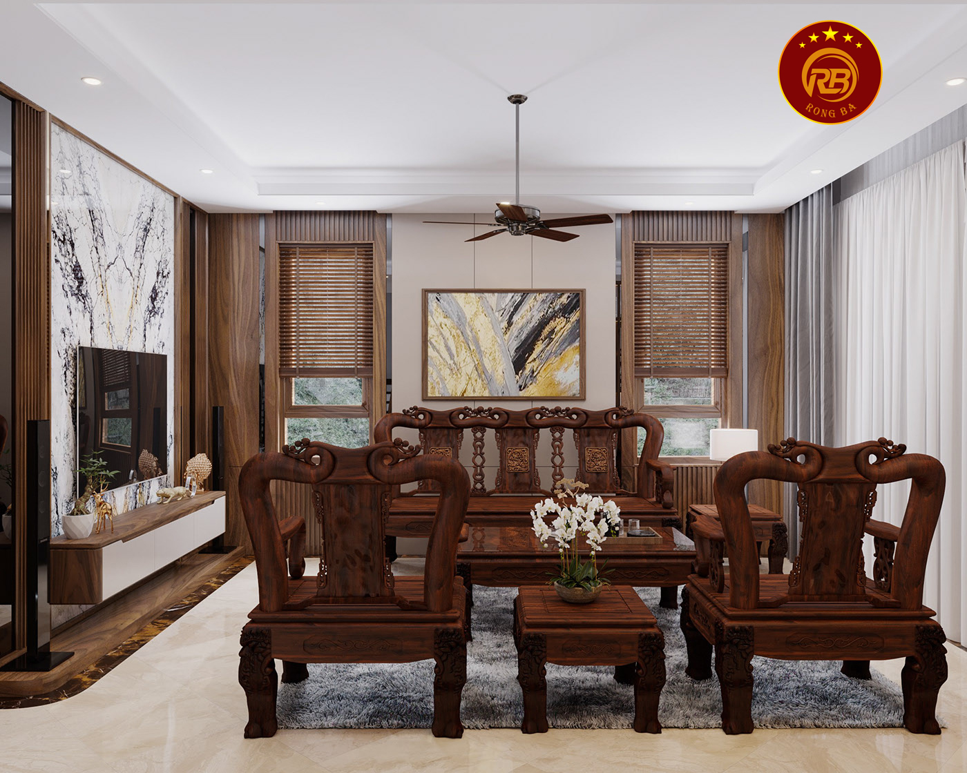bàn ghế gỗ óc chó 155