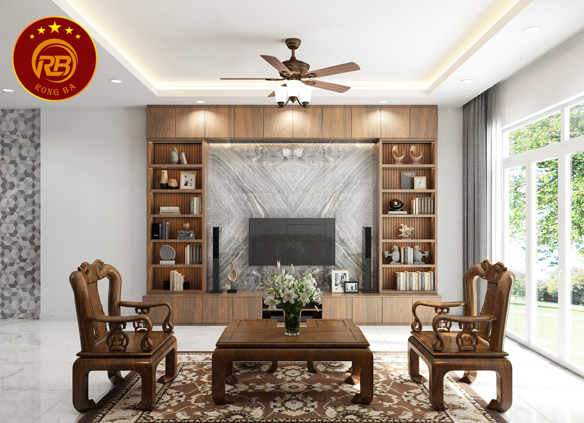 tủ trang trí gỗ óc chó 18