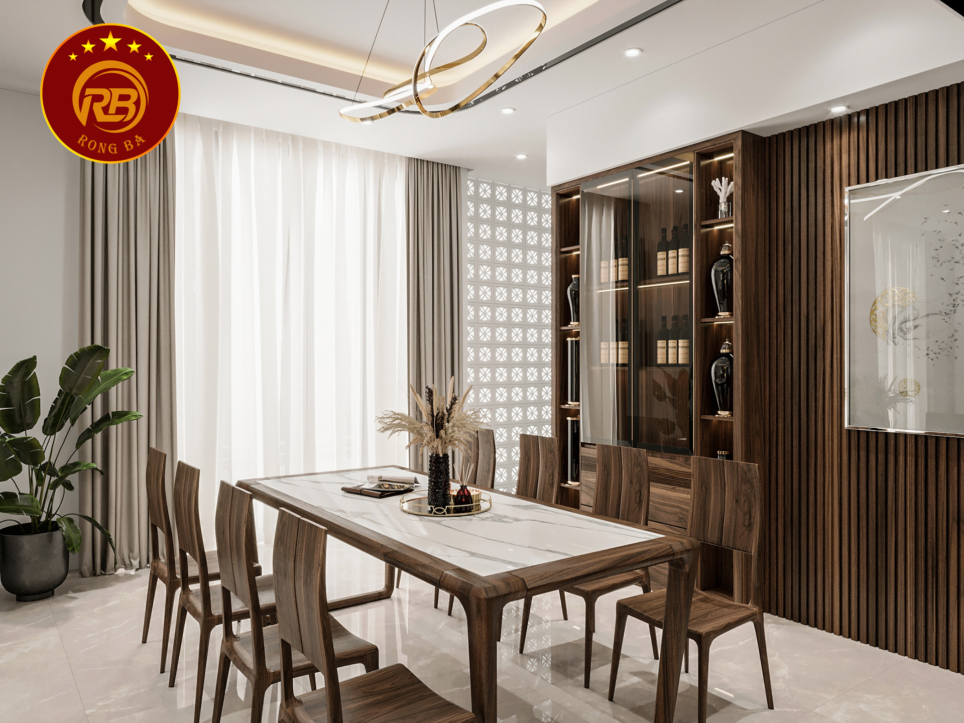 tủ trang trí gỗ óc chó 20
