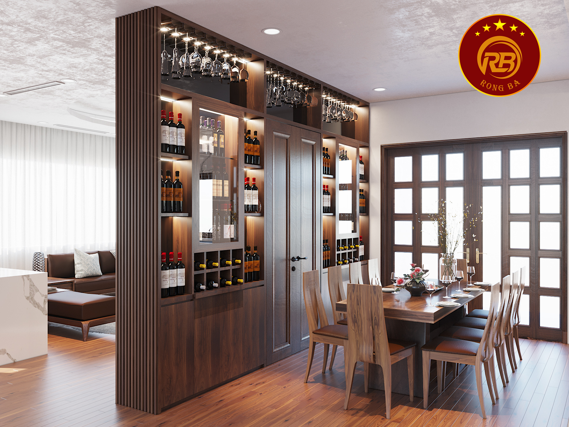 tủ trang trí gỗ óc chó 21