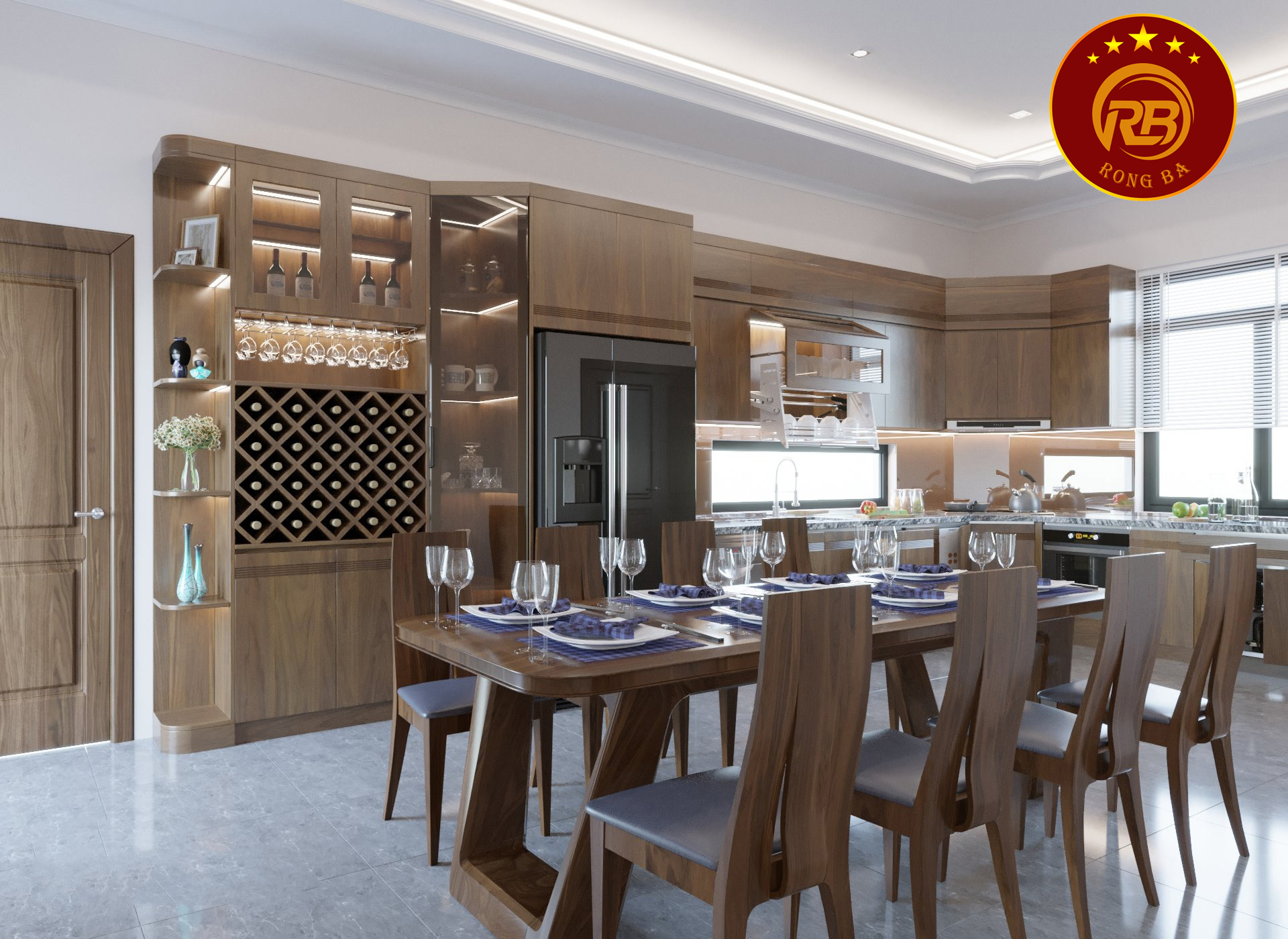 tủ trang trí gỗ óc chó 22