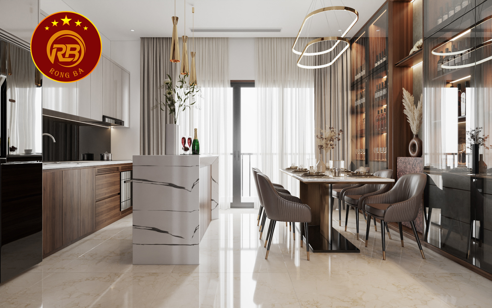 tủ trang trí gỗ óc chó 23