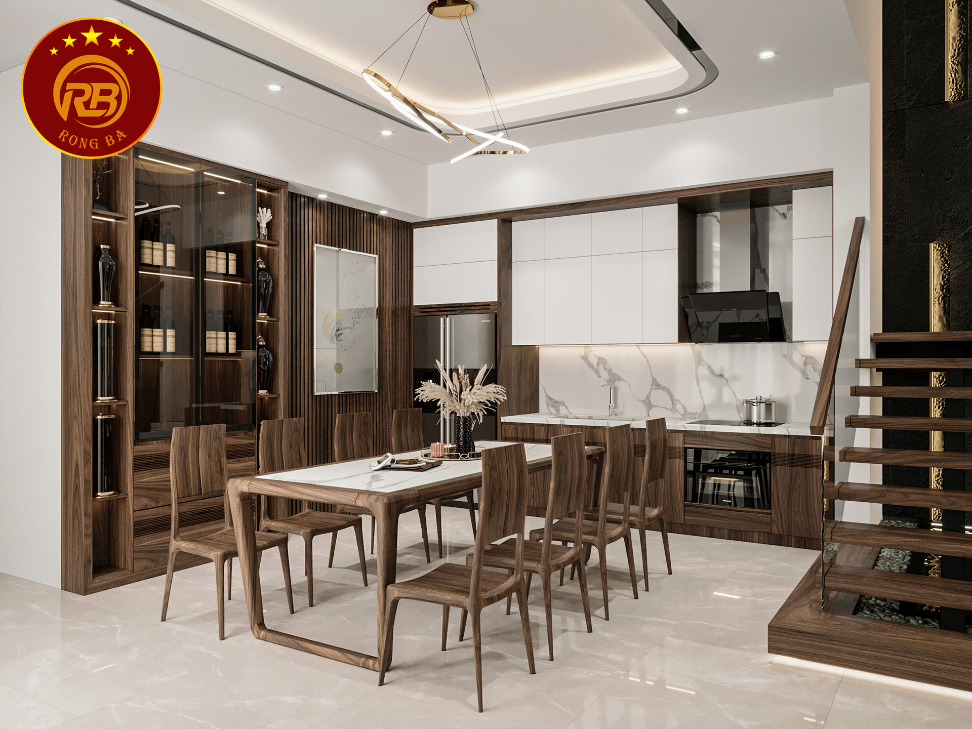 tủ trang trí gỗ óc chó 25
