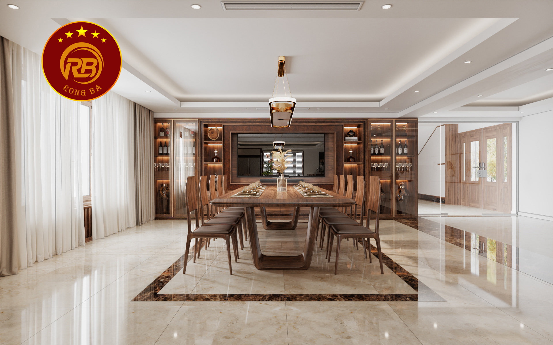 tủ trang trí gỗ óc chó 28
