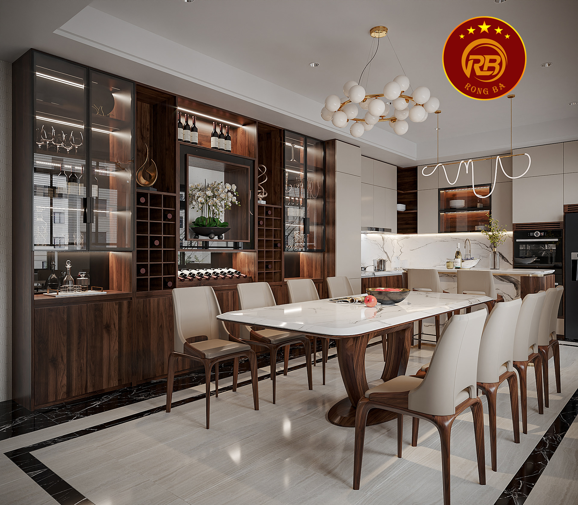 tủ trang trí gỗ óc chó 30