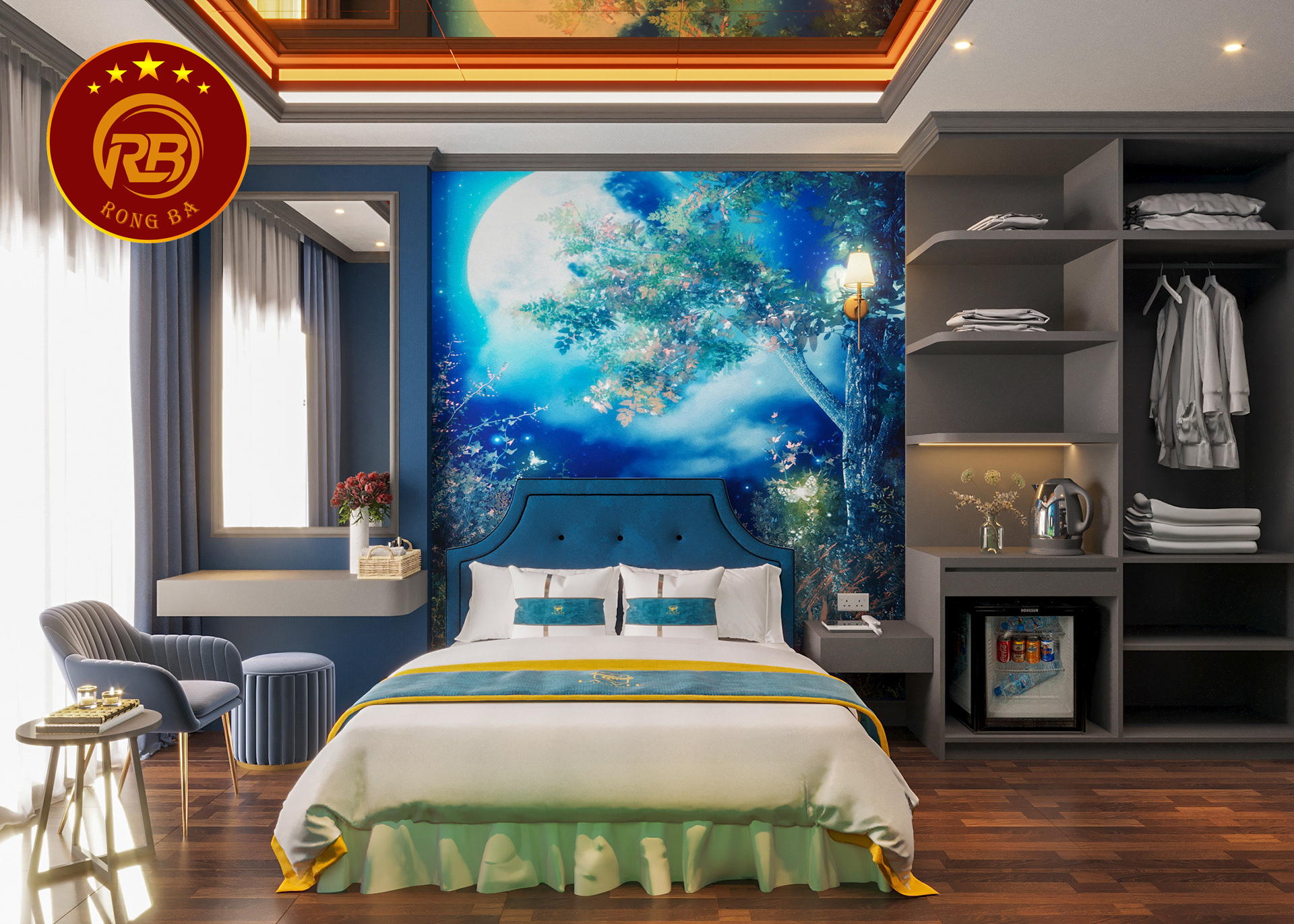 nội thất phòng ngủ khách sạn