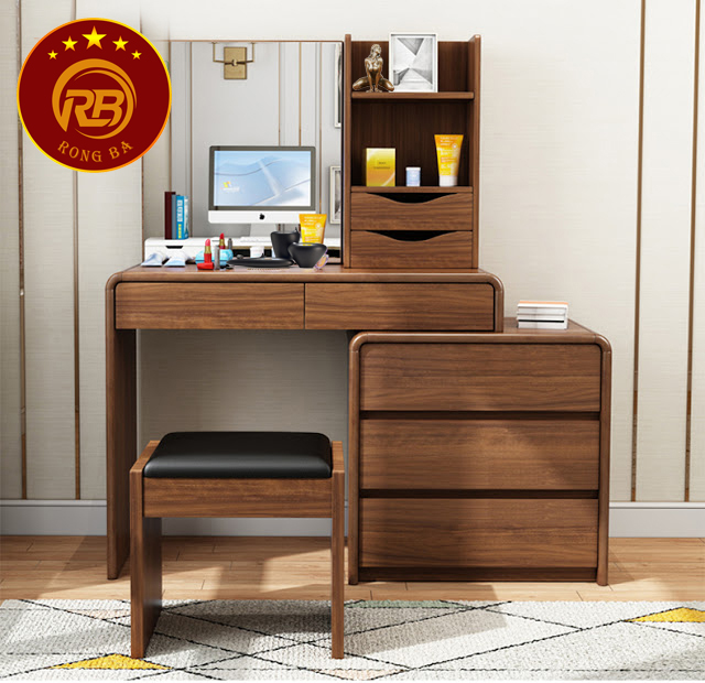 Bàn phấn gỗ óc chó 5