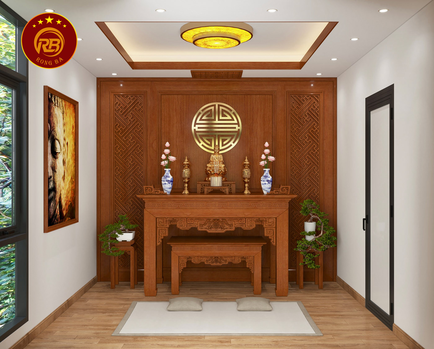 Bàn thờ gỗ gõ đỏ