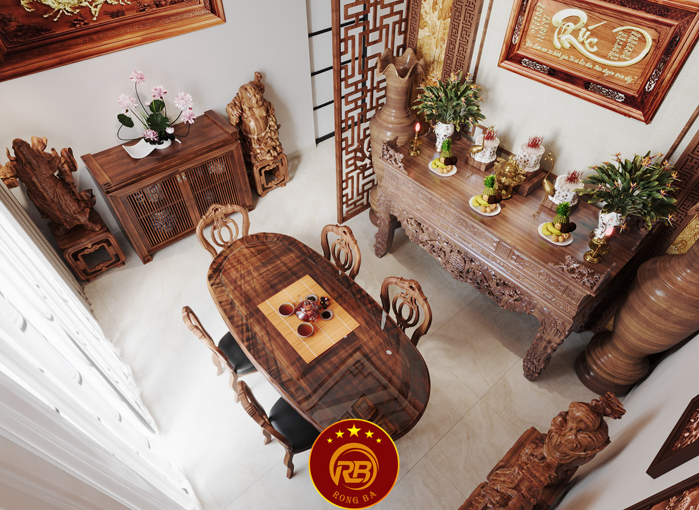 bàn thờ gỗ mít 3