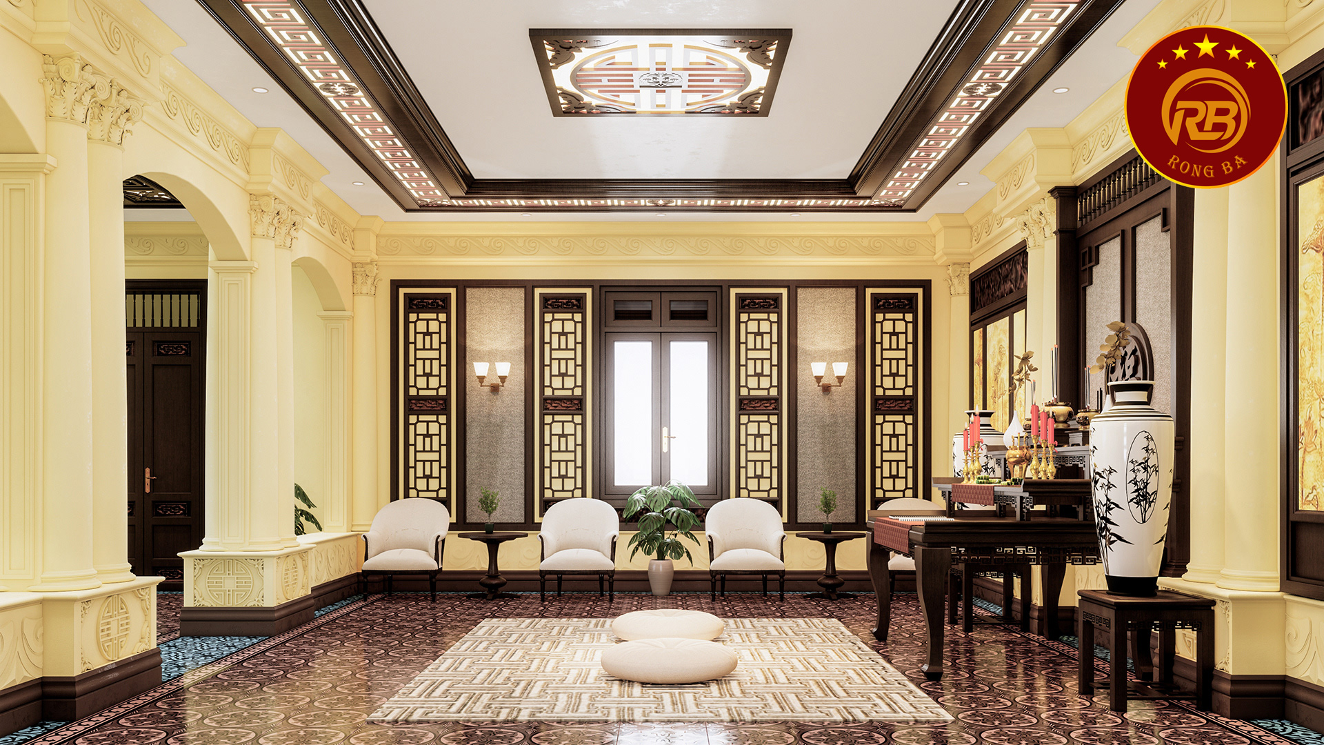 bàn thờ hiện đại 9