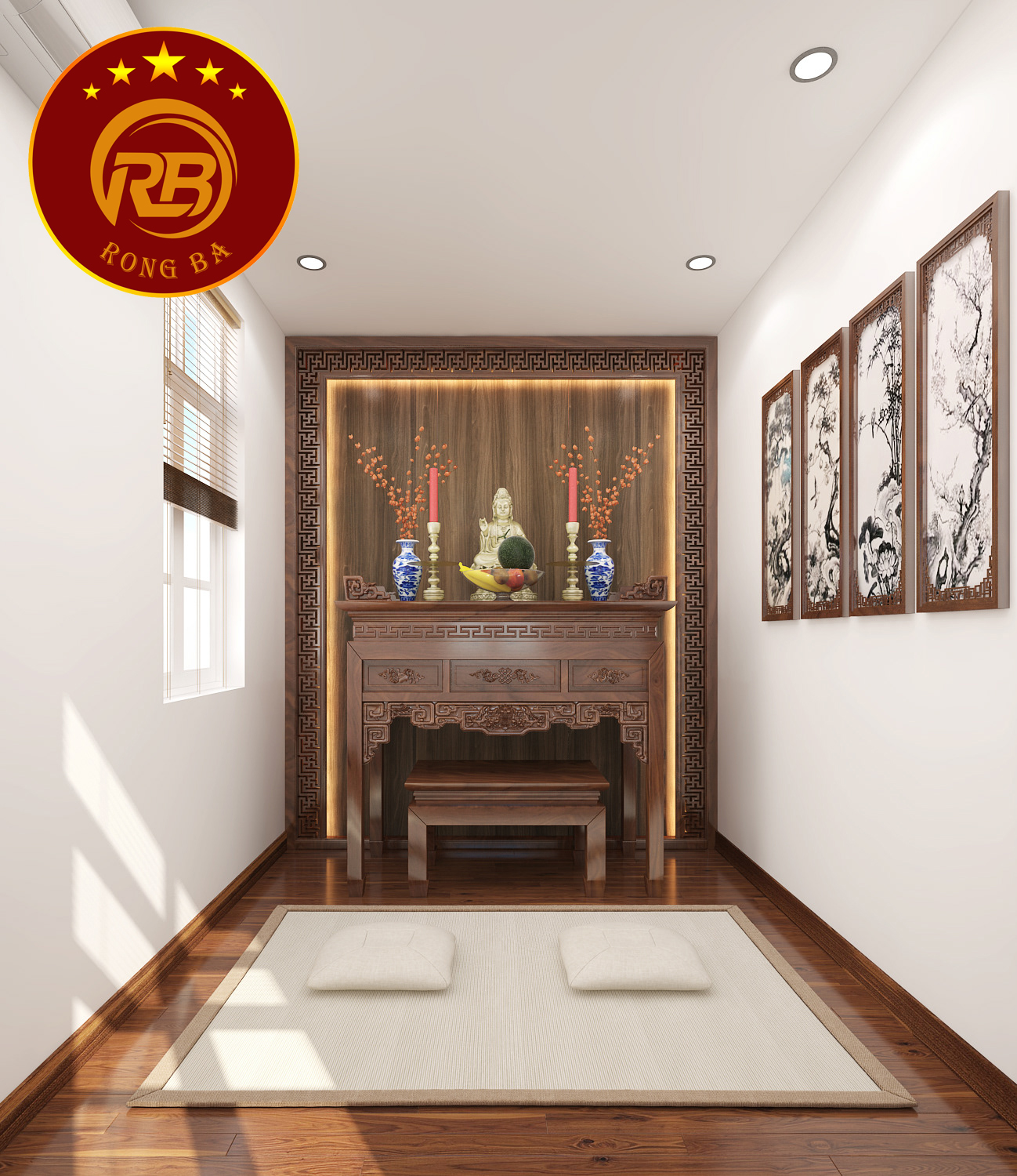bàn thờ treo tường hiện đại 14