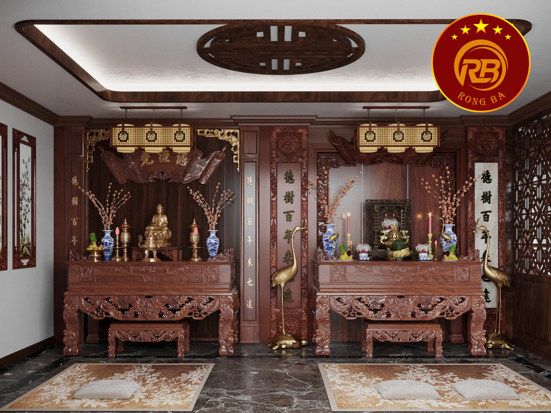 bàn thờ treo tường hiện đại 15