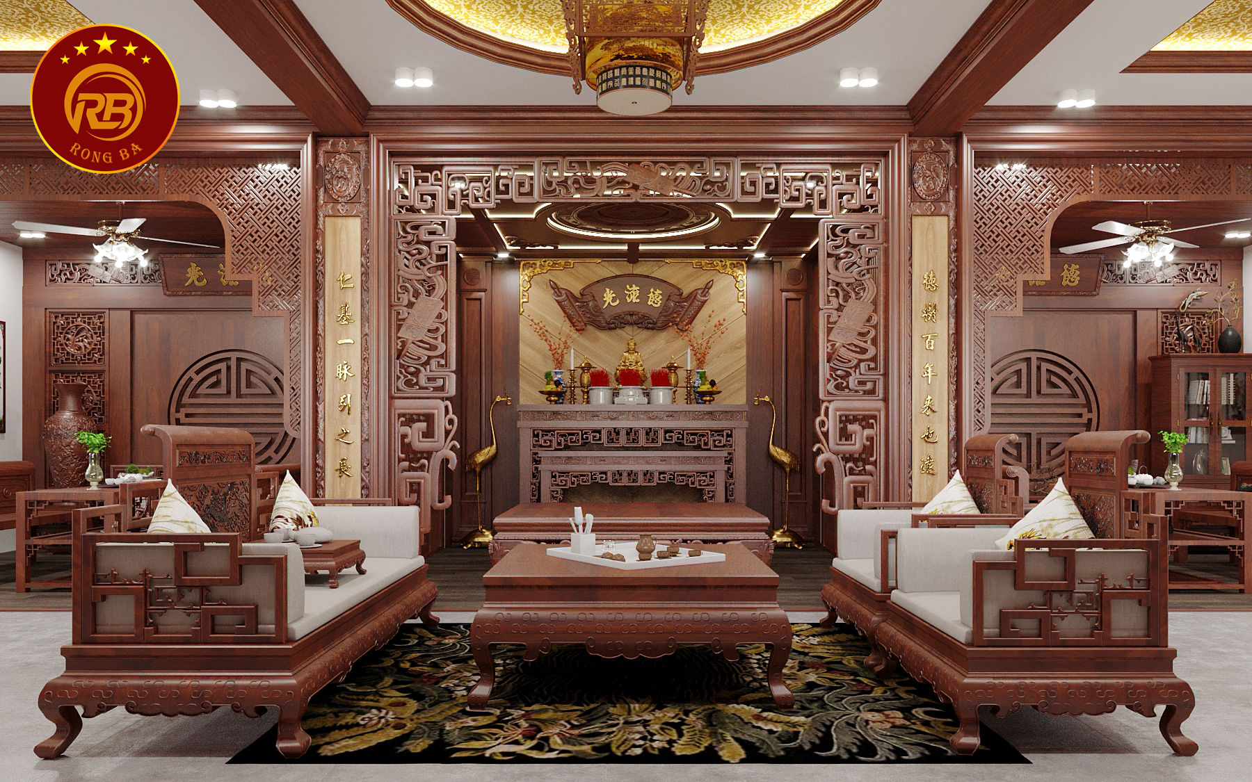 bàn thờ treo tường hiện đại 2
