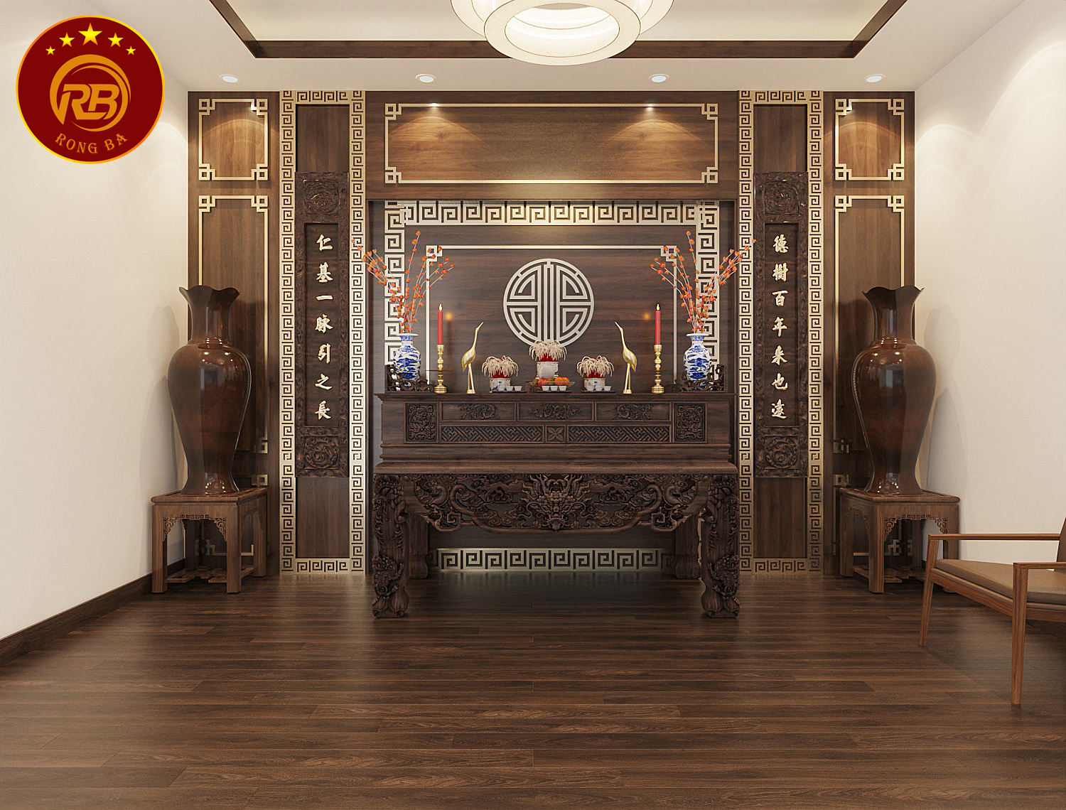 bàn thờ treo tường hiện đại 4