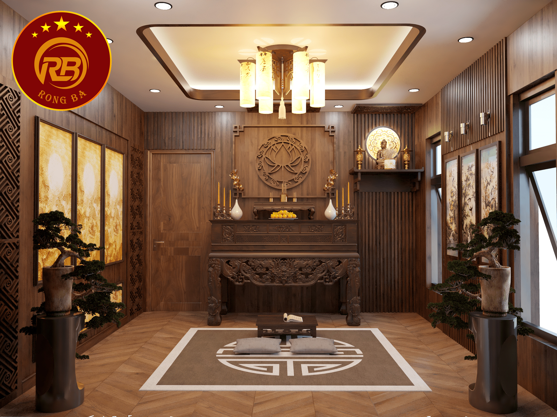 bàn thờ treo tường hiện đại 5