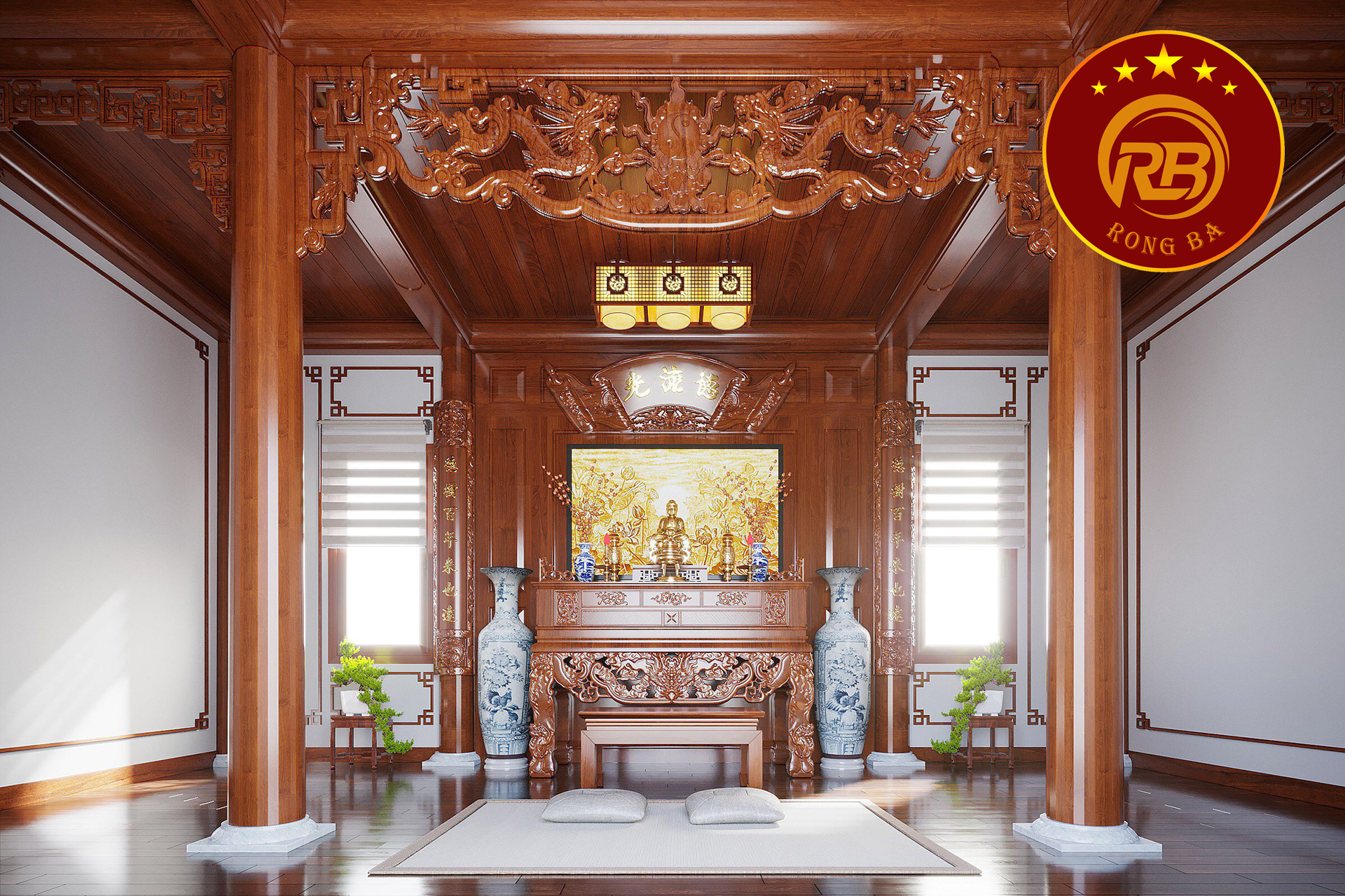 bàn thờ treo tường hiện đại 6