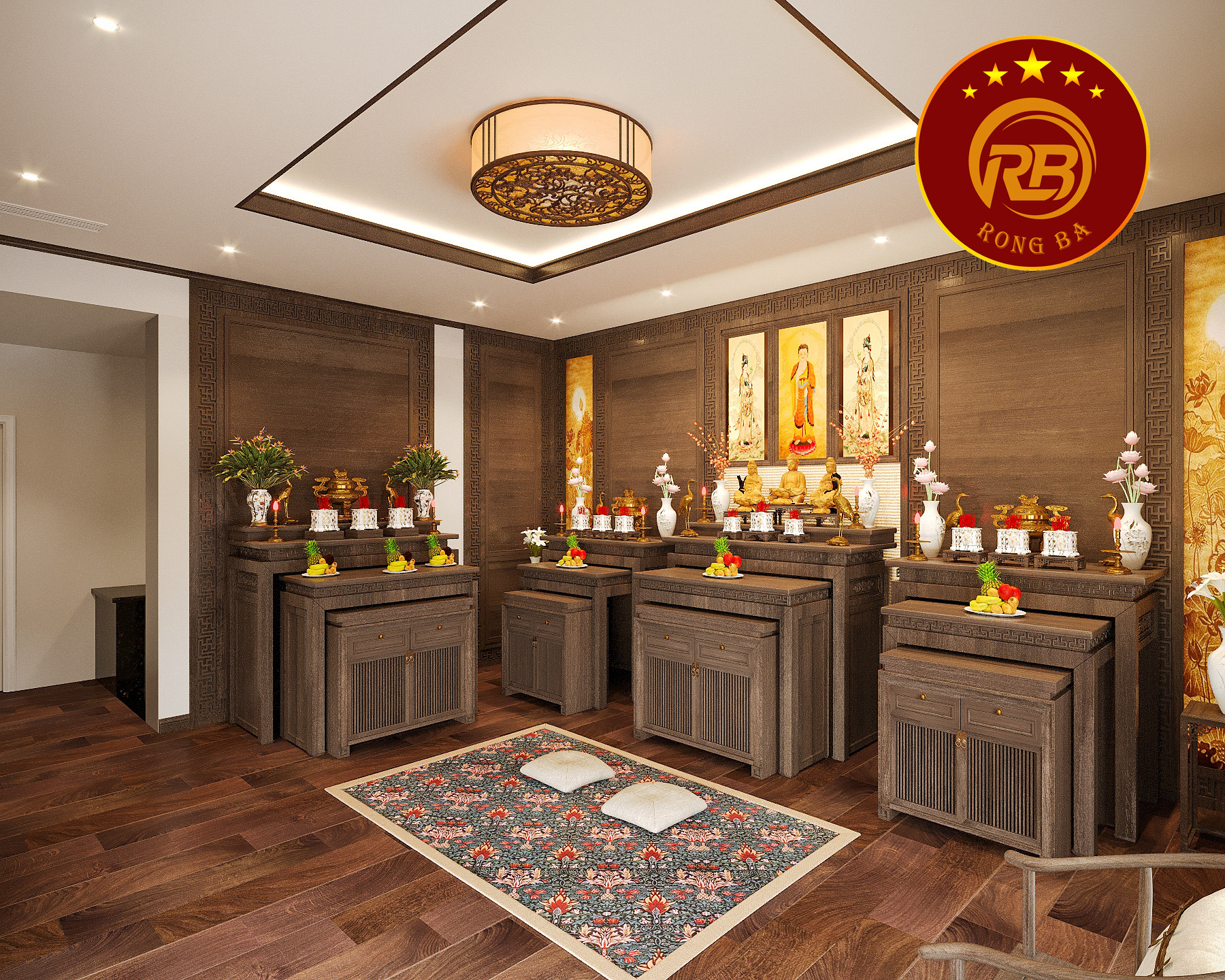 bàn thờ treo tường hiện đại