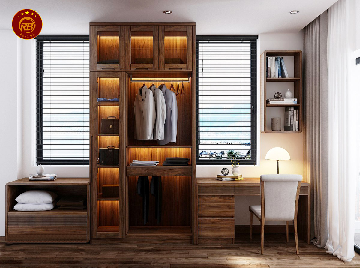 tủ quần áo kết hợp bàn làm việc 1