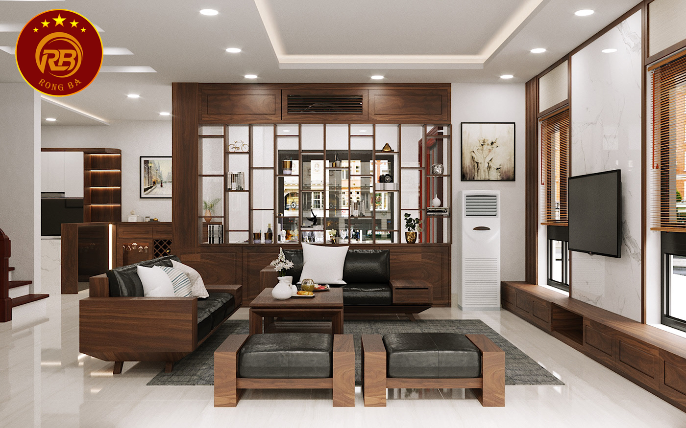 bàn ghế gỗ óc chó 85