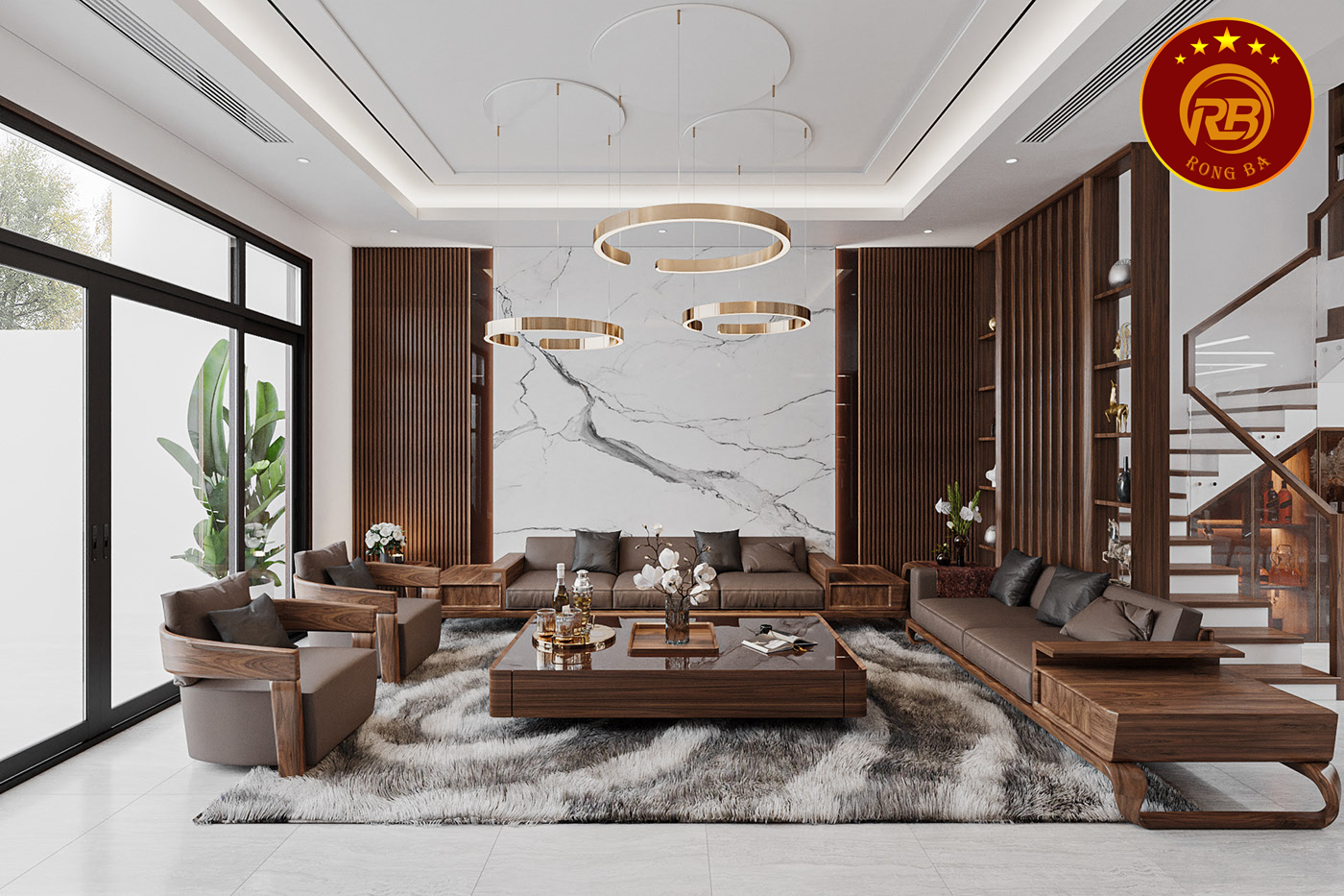 sofa gỗ óc chó 25