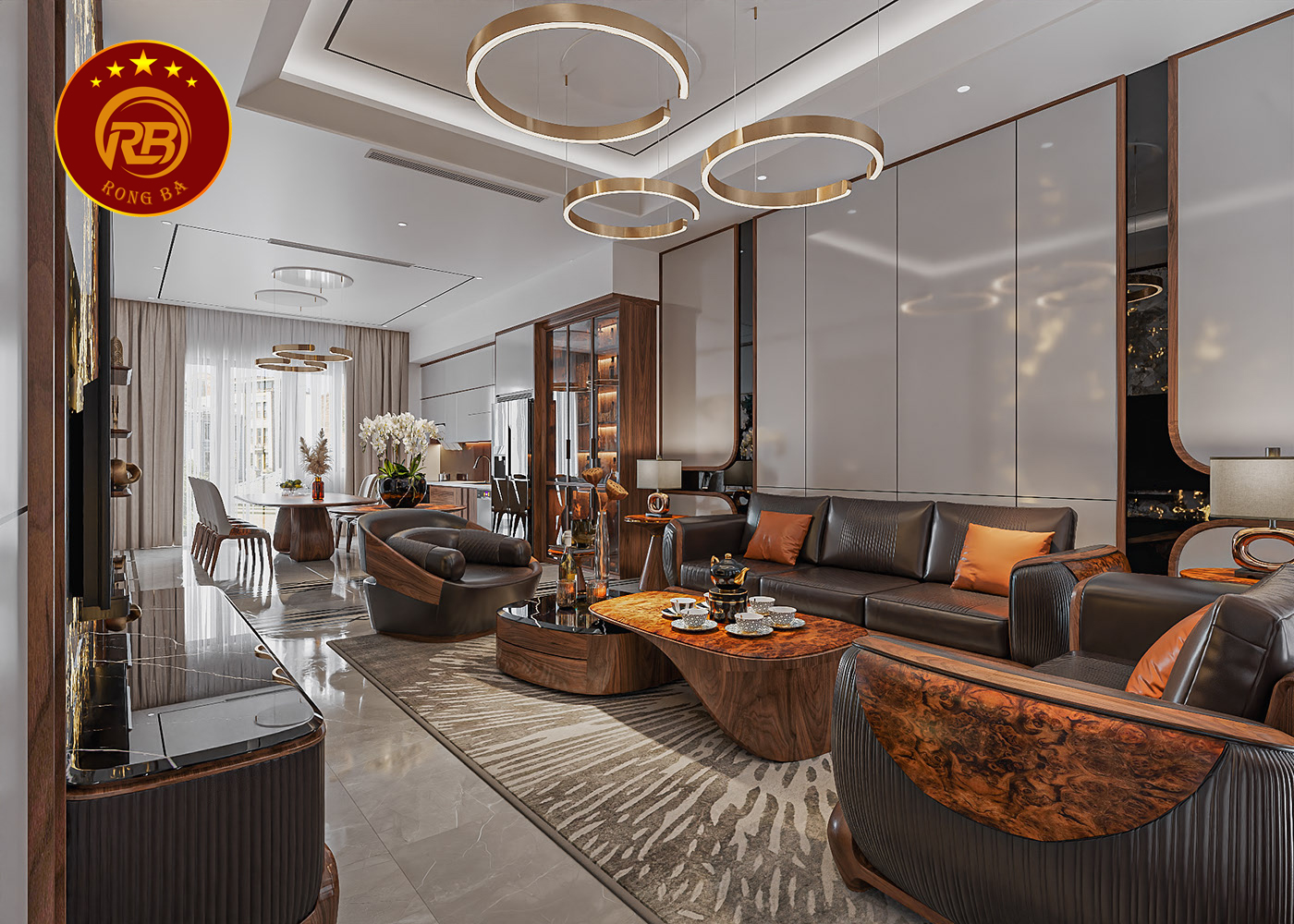 sofa gỗ óc chó 3