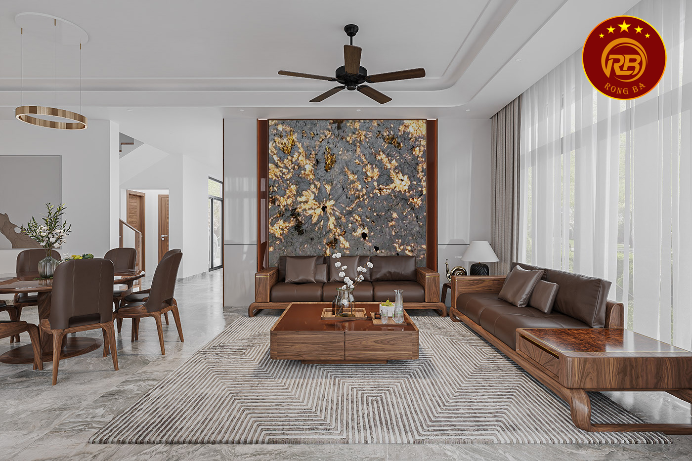 sofa gỗ óc chó 6