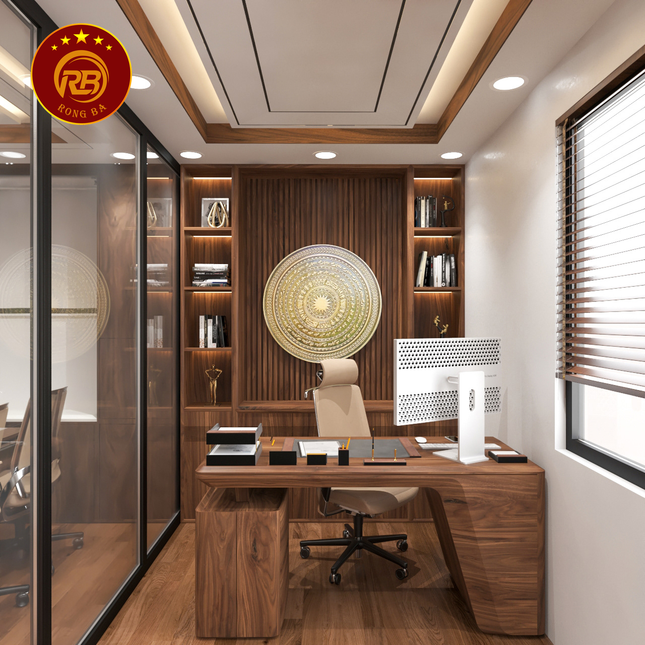 bàn làm việc gỗ óc chó 29