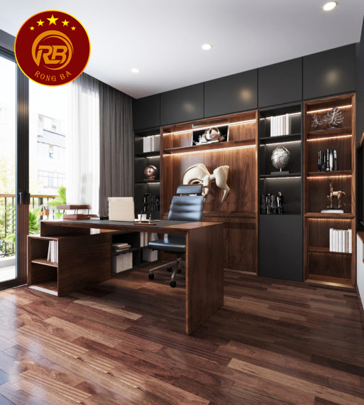 bàn làm việc gỗ óc chó 60