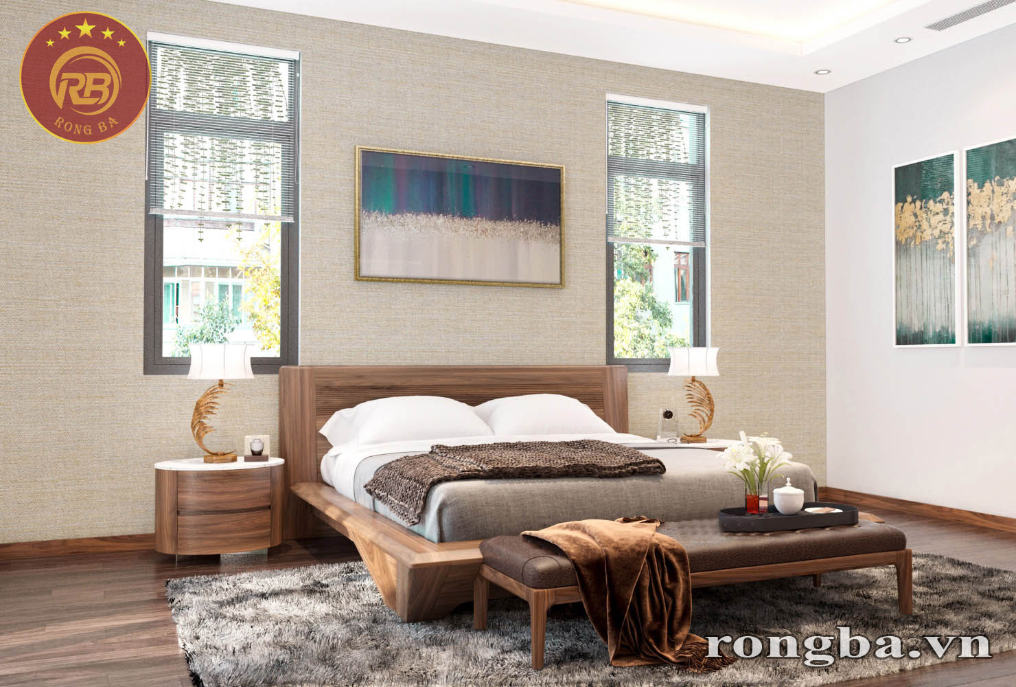 táp đầu giường gỗ óc chó 12