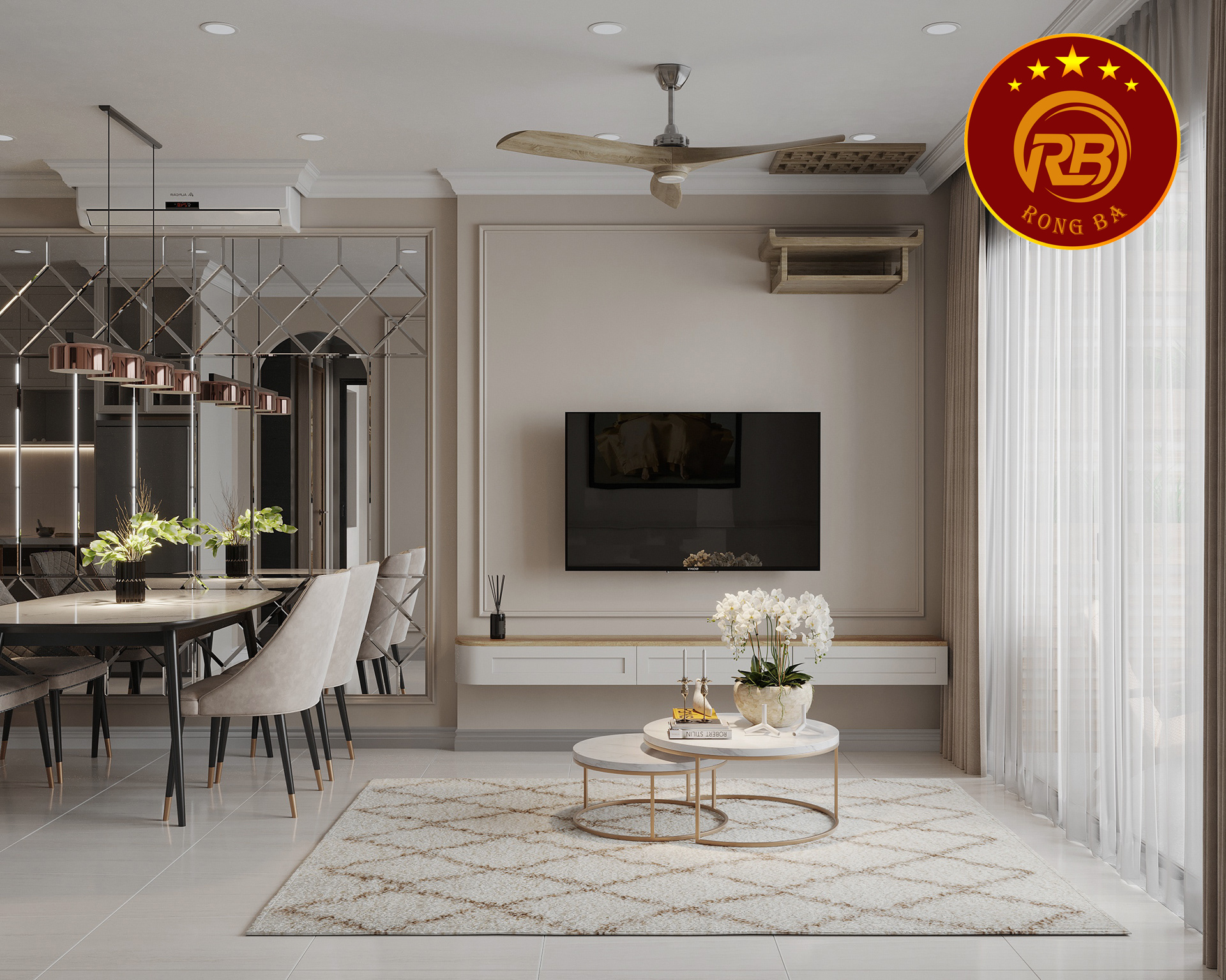 thiết kế nội thất biệt thự hiện đại 1