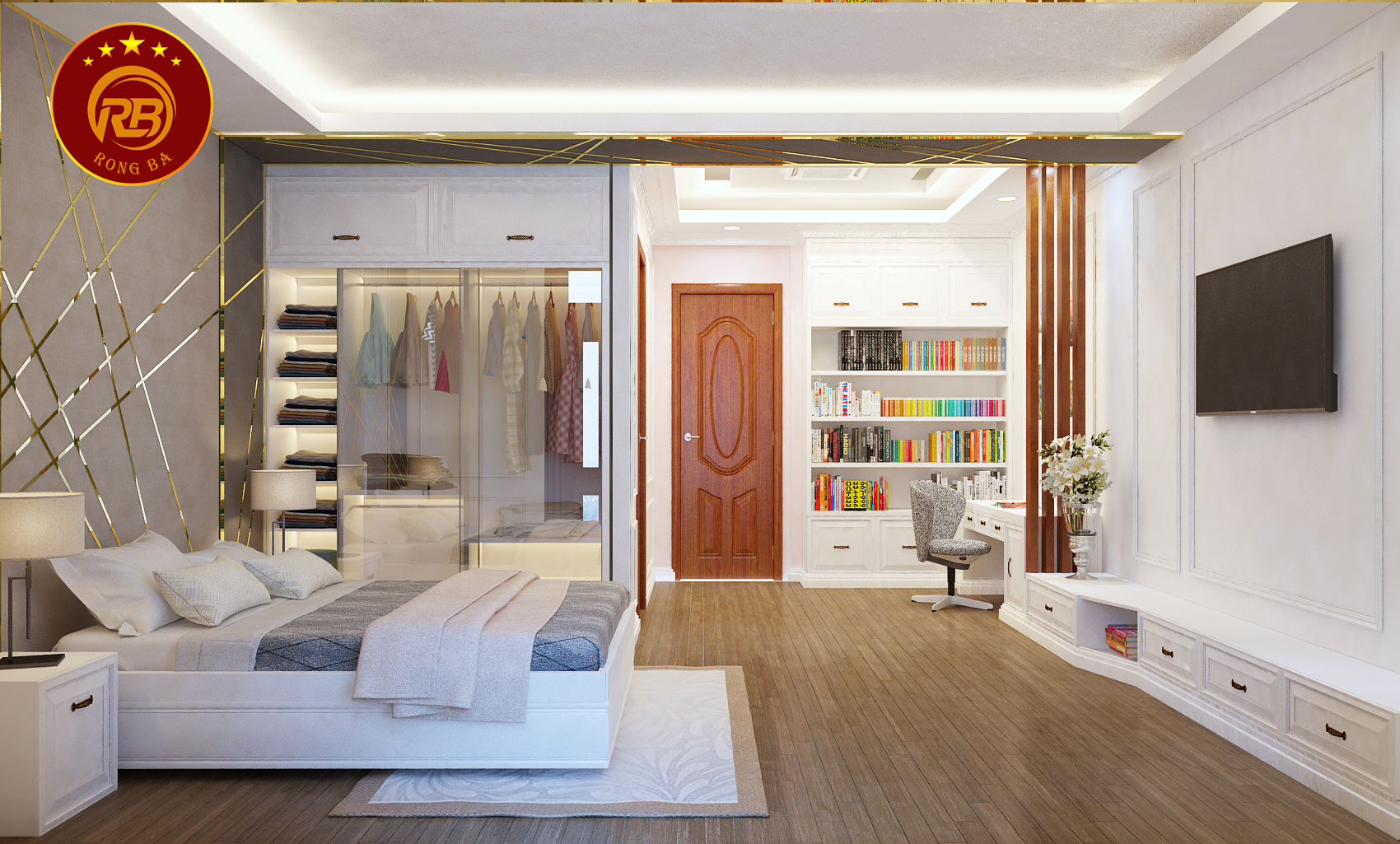 kích thước kệ tivi tân cổ điển 6