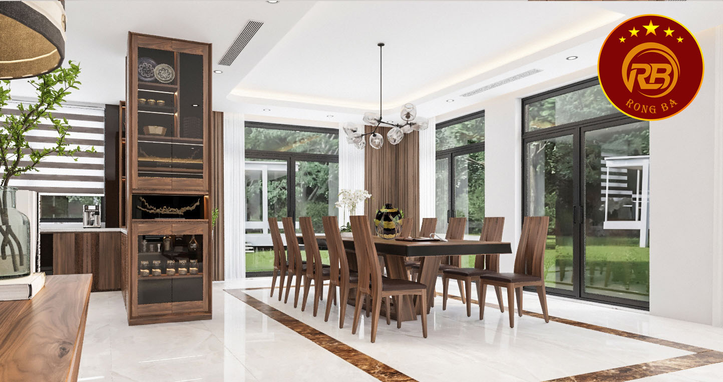 Bàn ăn gỗ óc chó nguyên tấm 4