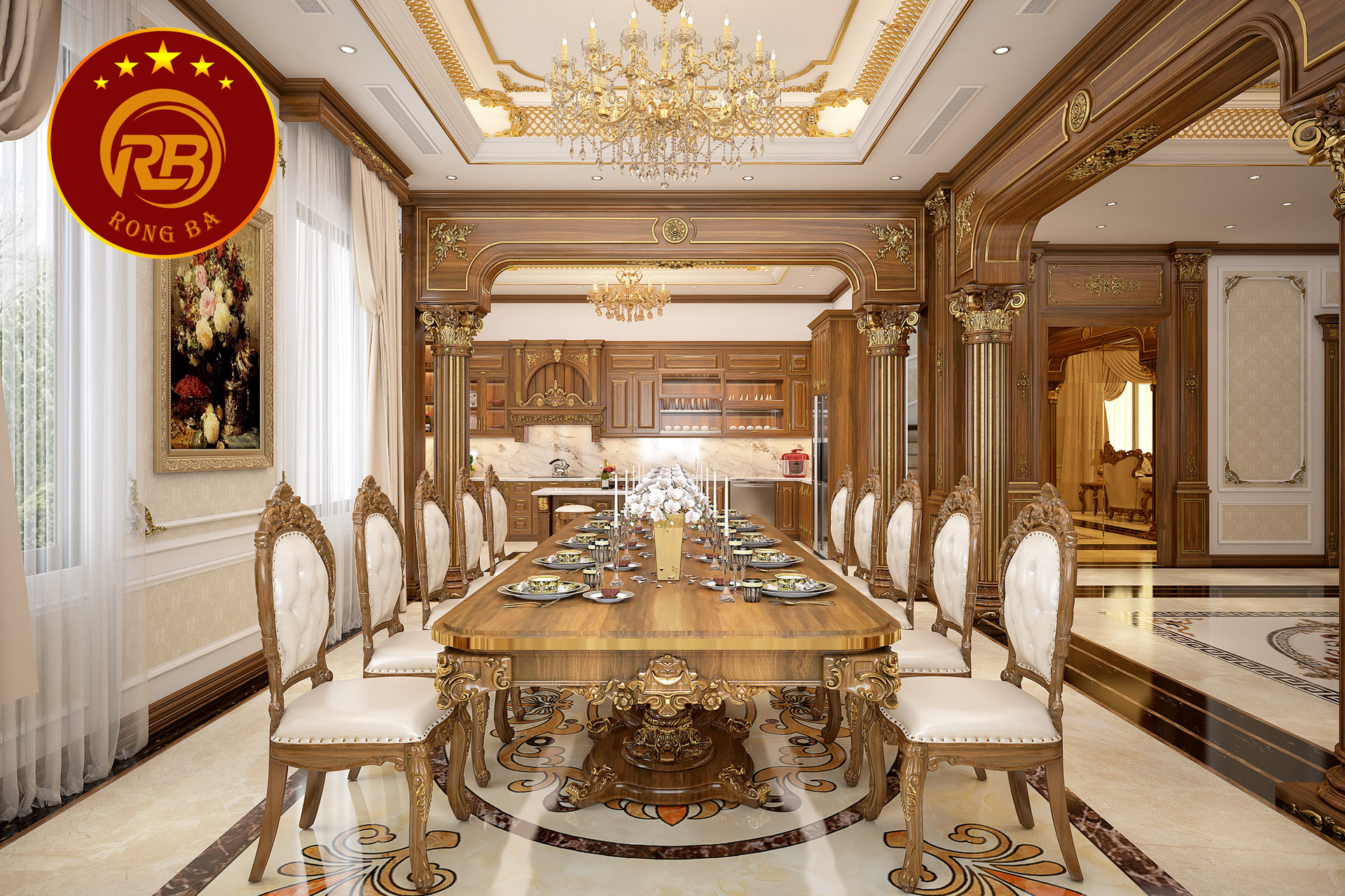 bếp tân cổ điển 10