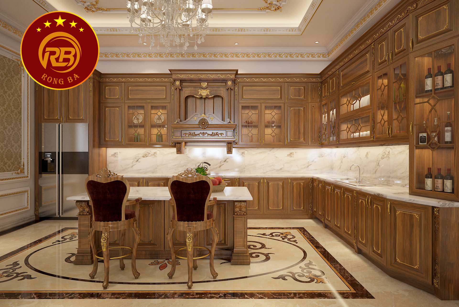 bếp tân cổ điển 12