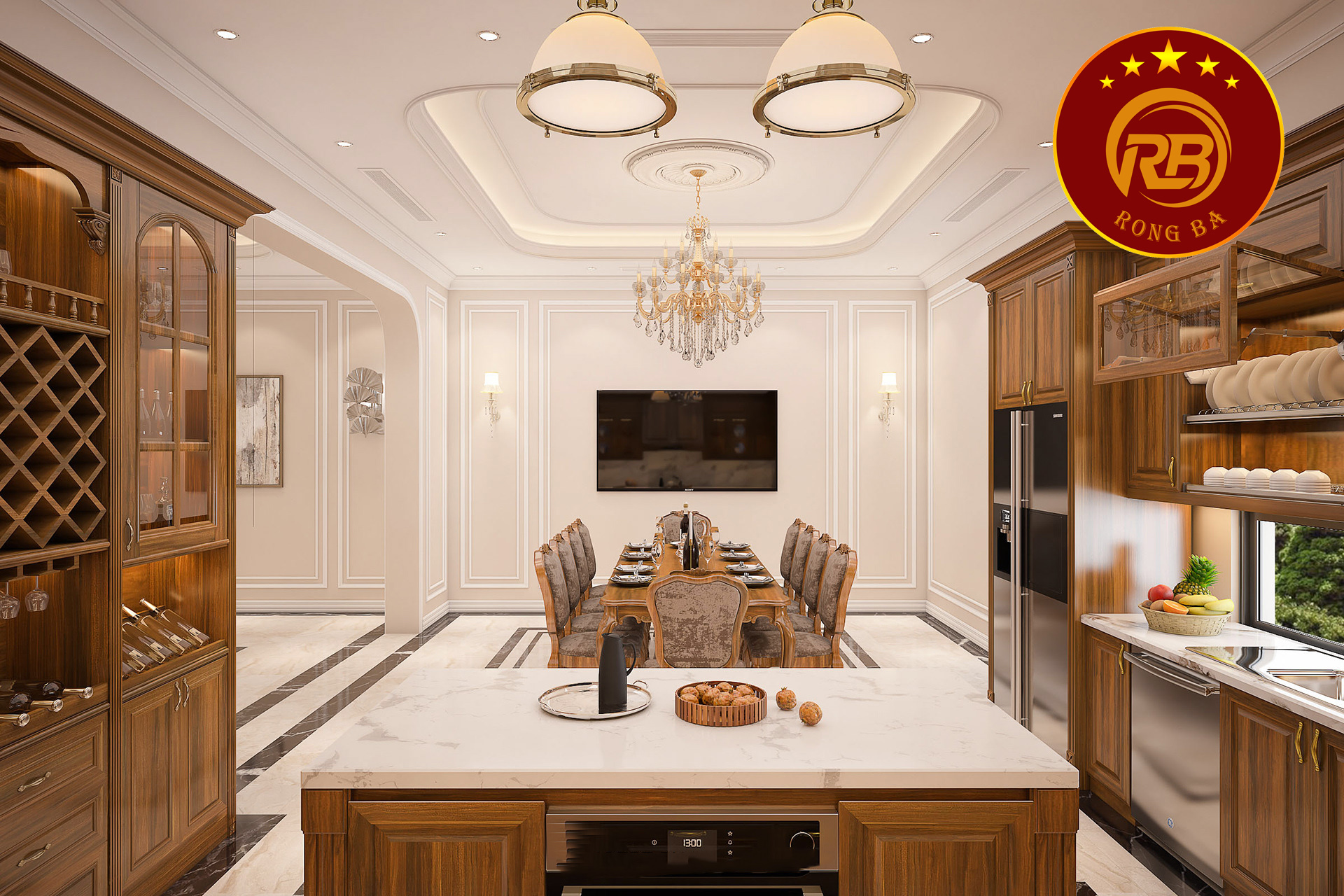 bếp tân cổ điển 14