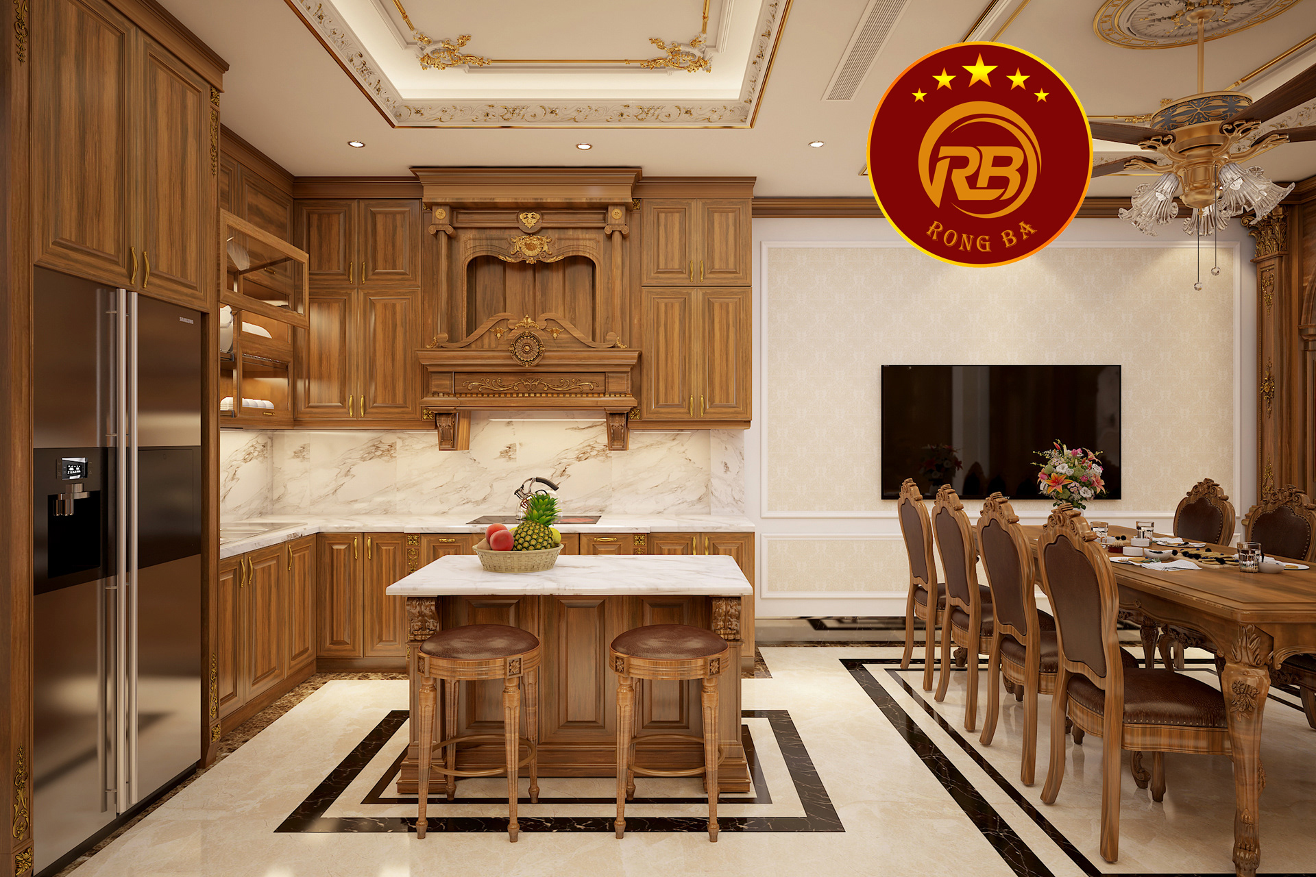 bếp tân cổ điển 2