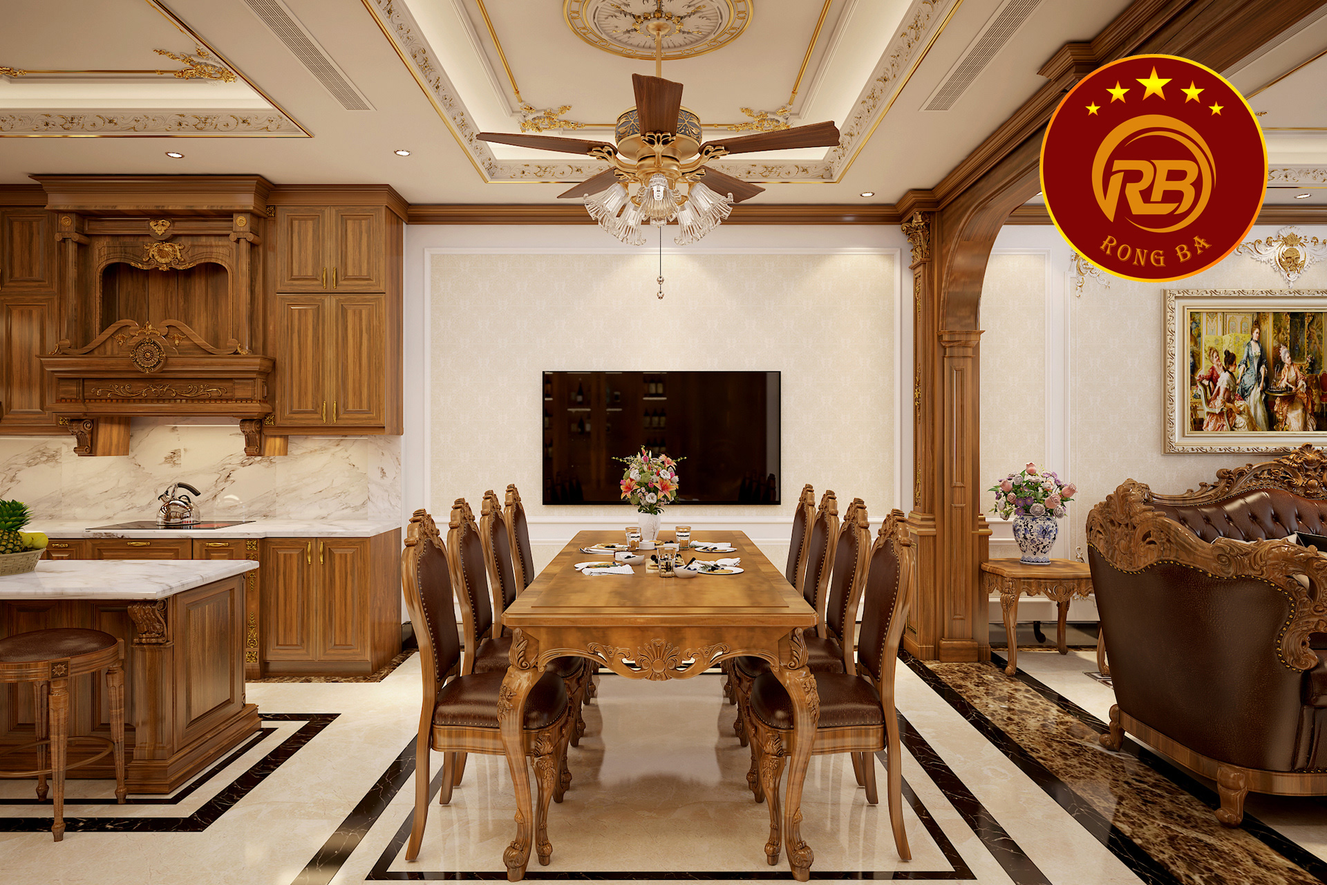 bếp tân cổ điển 5