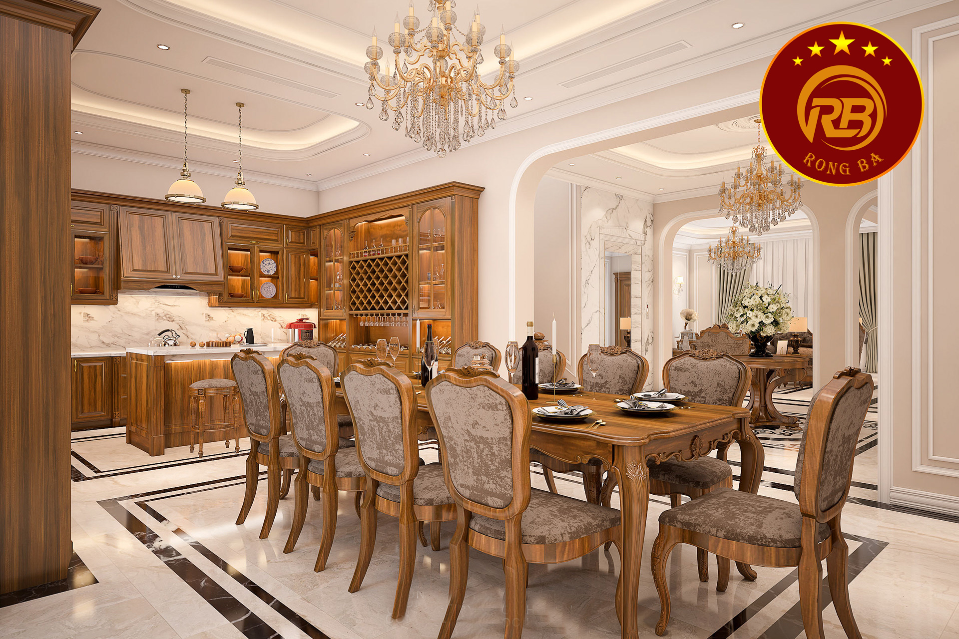 bếp tân cổ điển